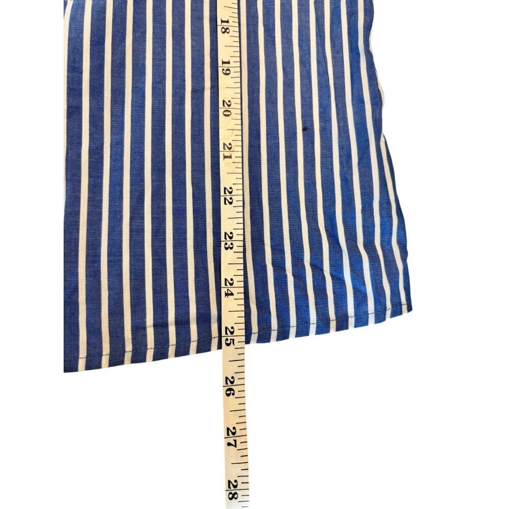 Tacera Women's Off-The-Shoulder Blue & White Striped Top - Picture 6 of 7